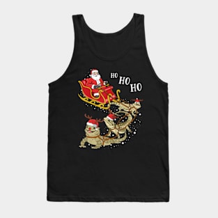 Christmas Bearded Dragon Santa Driving Tank Top